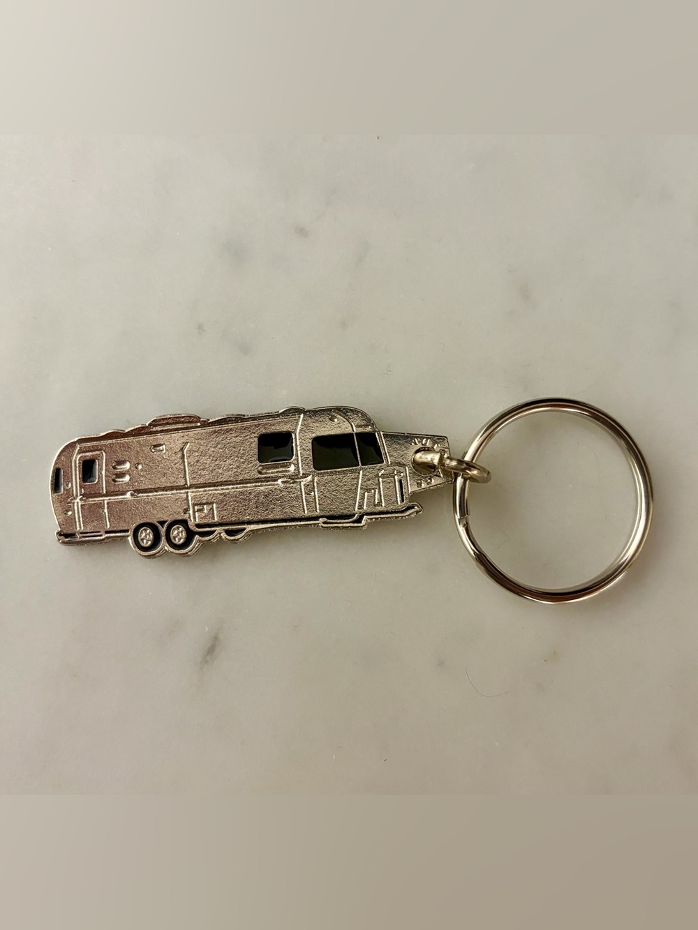 Airstream RV Metal Keychain - Silver
